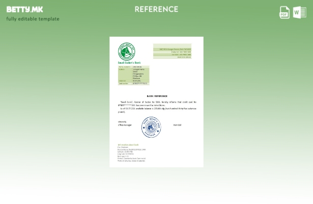 модерен стил Судан Референтен шаблон за банка на Саудиска Судан